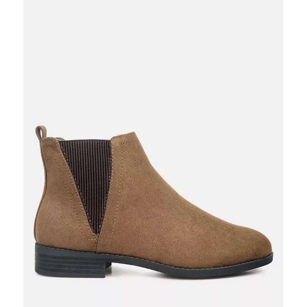 London Rag Women's Taupe Fari Chelsea boots/NIB/10